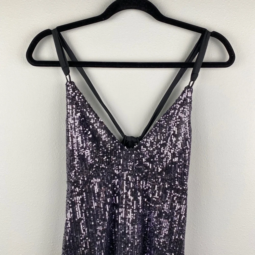 FREE PEOPLE Gold Rush Mini Dress in Black - Picture 8 of 11